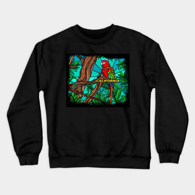 Southern California - Wild Parrots Crewneck Sweatshirt by Kelly Louise Art